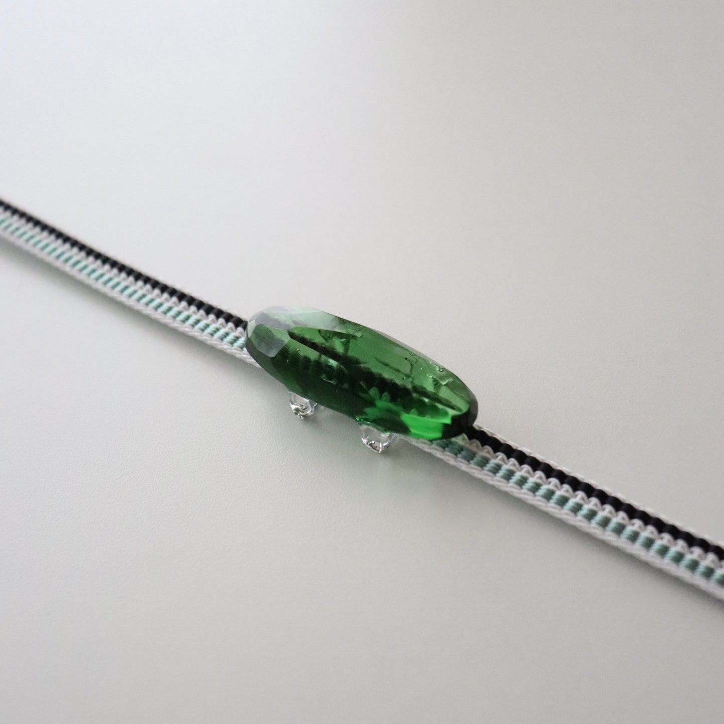 帯留「カットガラス - grn」和小物さくら