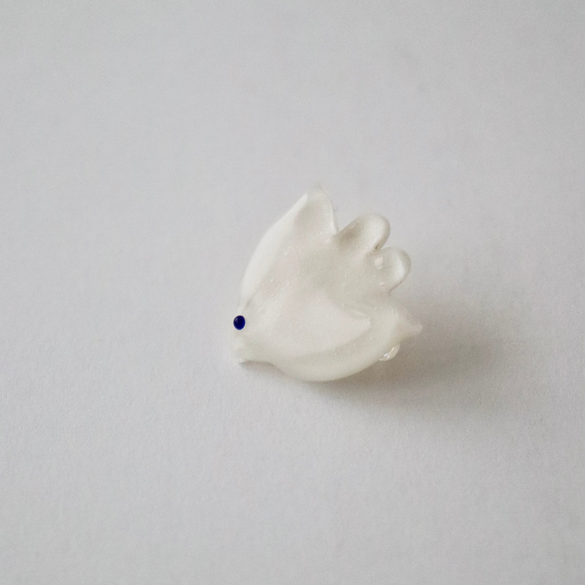 帯留「ガラス千鳥 - wht」和小物さくら