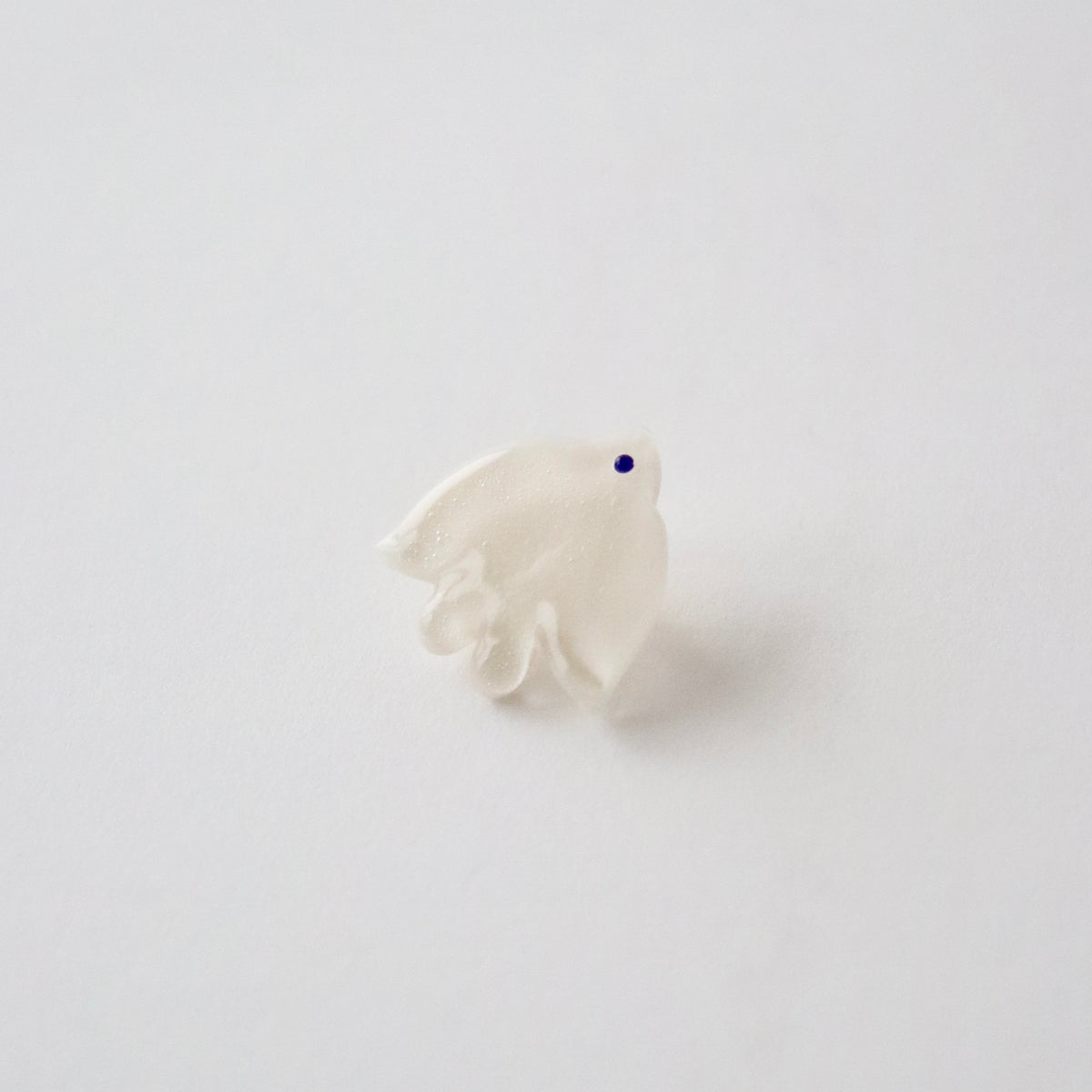 帯留「ガラス千鳥 - wht」和小物さくら