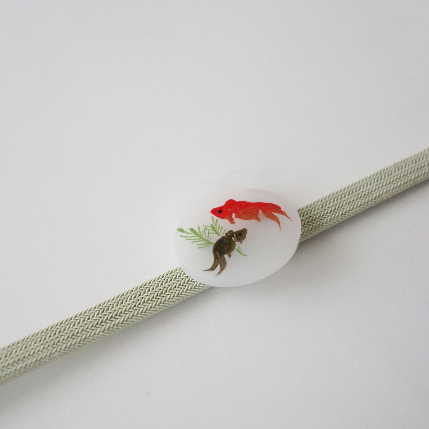帯留「金魚鉢」大原商店