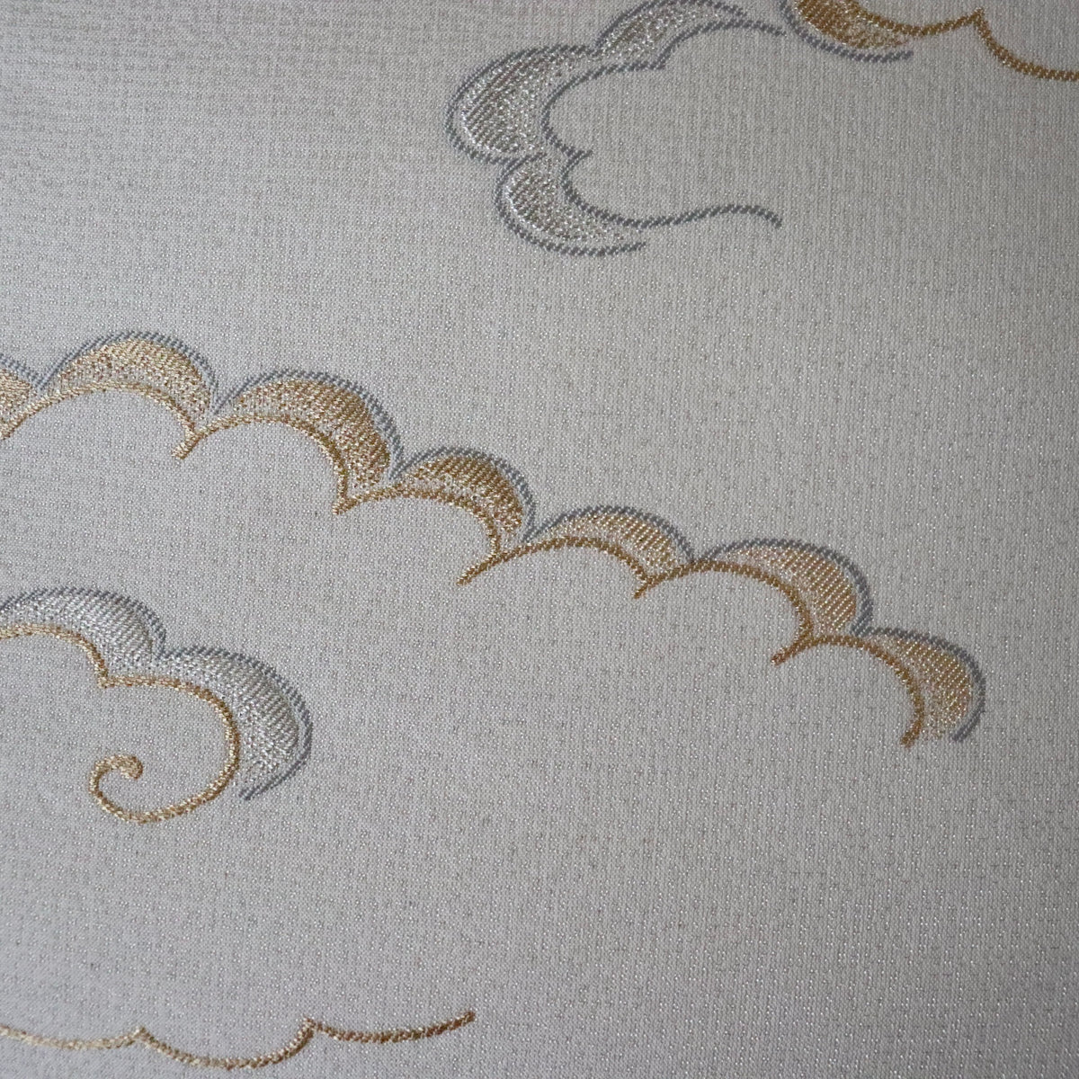 西陣織 | 九寸名古屋帯 | 正絹 | 彩雲 | 白 | 織楽浅野