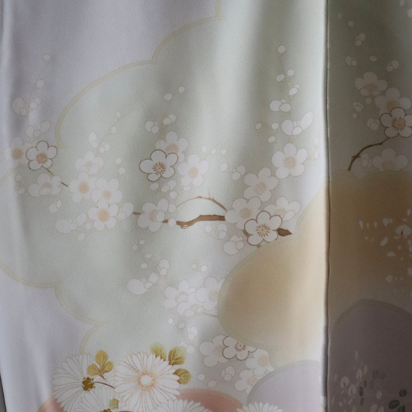 京友禅 | 訪問着 | 正絹 | 紫水晶 | 花と雲取り