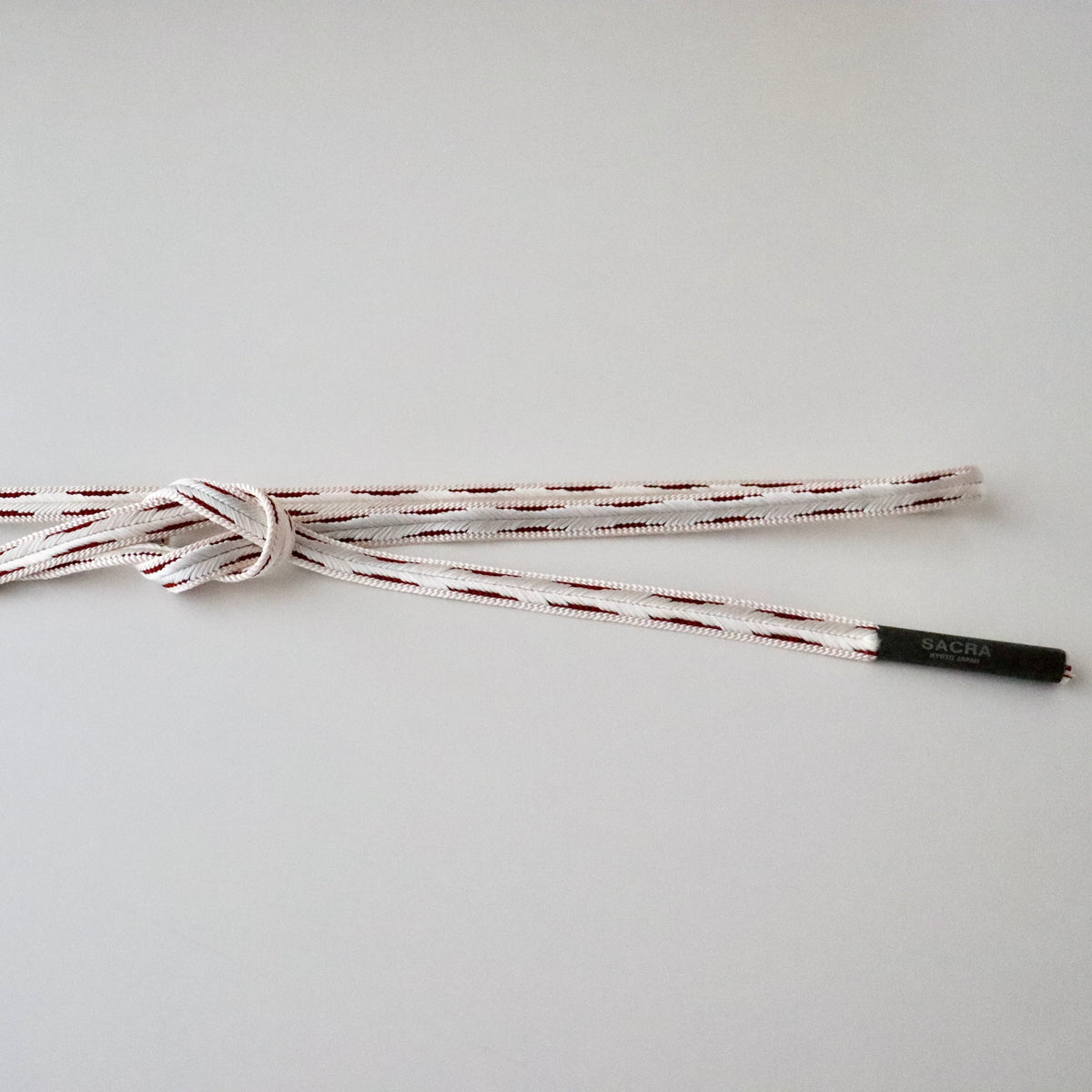 帯締め「綾竹大和木の葉暈し - wht/rd」和小物さくら