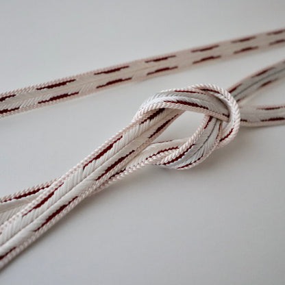 帯締め「綾竹大和木の葉暈し - wht/rd」和小物さくら
