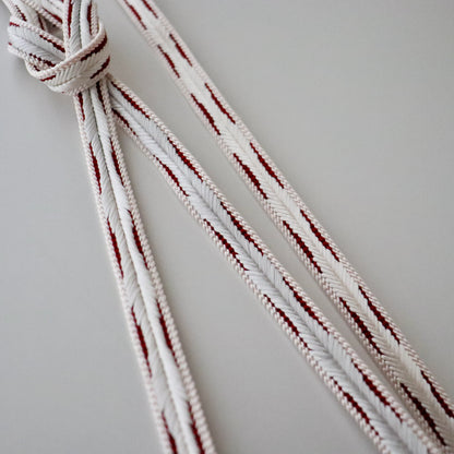 帯締め「綾竹大和木の葉暈し - wht/rd」和小物さくら