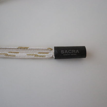 帯締め「貝ノ口縞撚房 - wht」和小物さくら