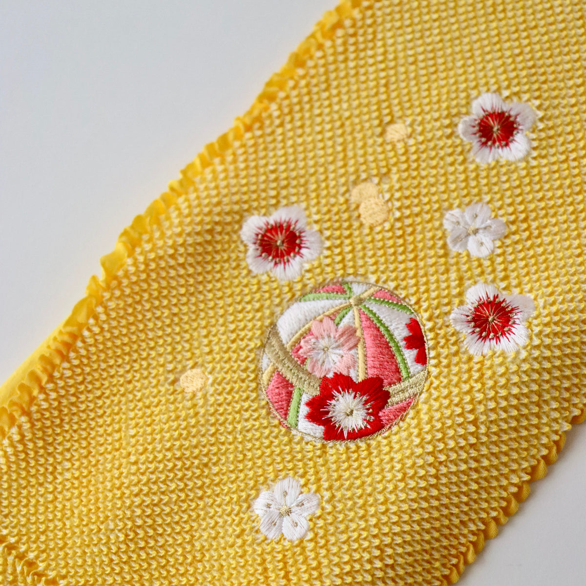 帯揚げ | 七五三 | 七歳 | 正絹 | 桜鞠 | 絞染 | 刺繍 | 大原商店