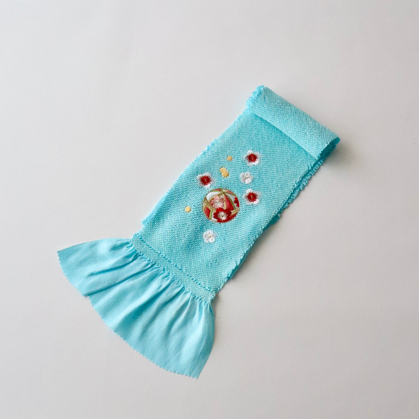 帯揚げ | 七五三 | 七歳 | 正絹 | 桜鞠 | 絞染 | 刺繍 | 大原商店