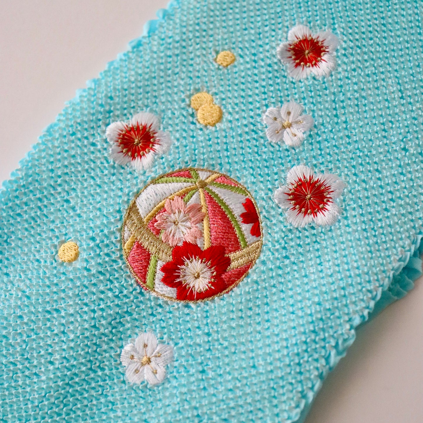 帯揚げ | 七五三 | 七歳 | 正絹 | 桜鞠 | 絞染 | 刺繍 | 大原商店