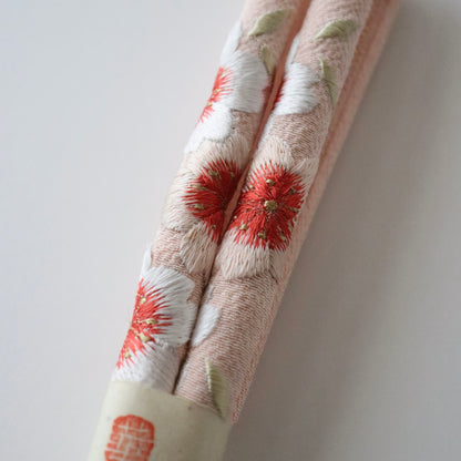帯締め | 七五三 | 七歳 | 正絹 | 丸ぐけ | 桜 | 刺繍 | 薄紅 | 大原商店