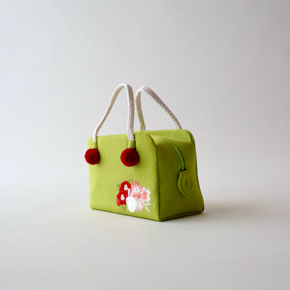 利休バッグ | 七五三 | 七歳 | 正絹 | 花兎 | 刺繍 | 大原商店