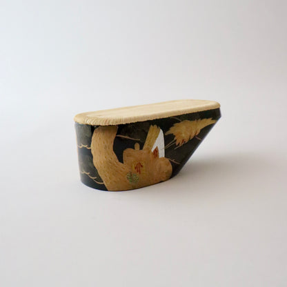 こっぽり台 | 七五三 | 七歳 | 7寸 | 桐 | 蒔絵 | 御所車 | 黒 | 大原商店