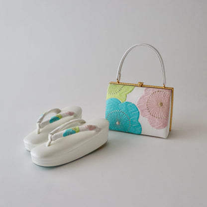 刺繍 | 草履バッグセット | 振袖 | 礼装 | 天桃 | 和小物さくら