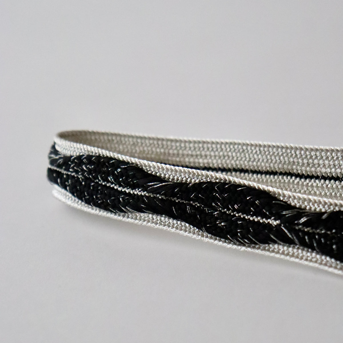 帯締め「高麗浮木の葉- slv blk」和小物さくら