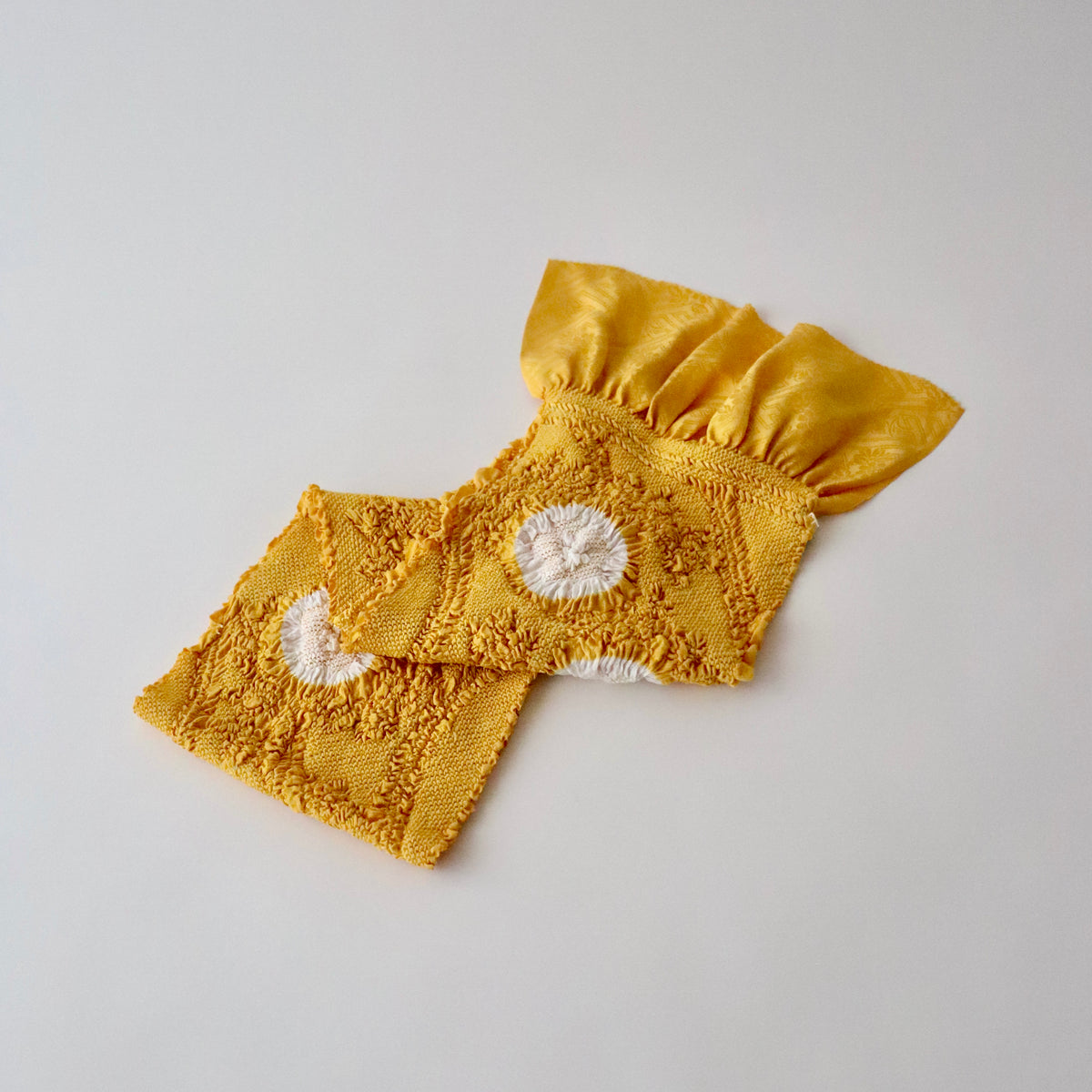 絞染め帯揚げ「立涌花 - yel」和小物さくら