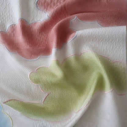 帯揚げ | 袷・単衣向け | 雲三色暈し雲取横振刺繍 | 和小物さくら