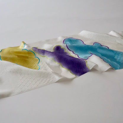 帯揚げ | 袷・単衣向け | 雲三色暈し雲取横振刺繍 | 和小物さくら