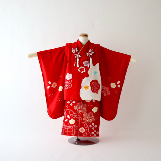 三歳 御祝着セット「雪輪絞り」