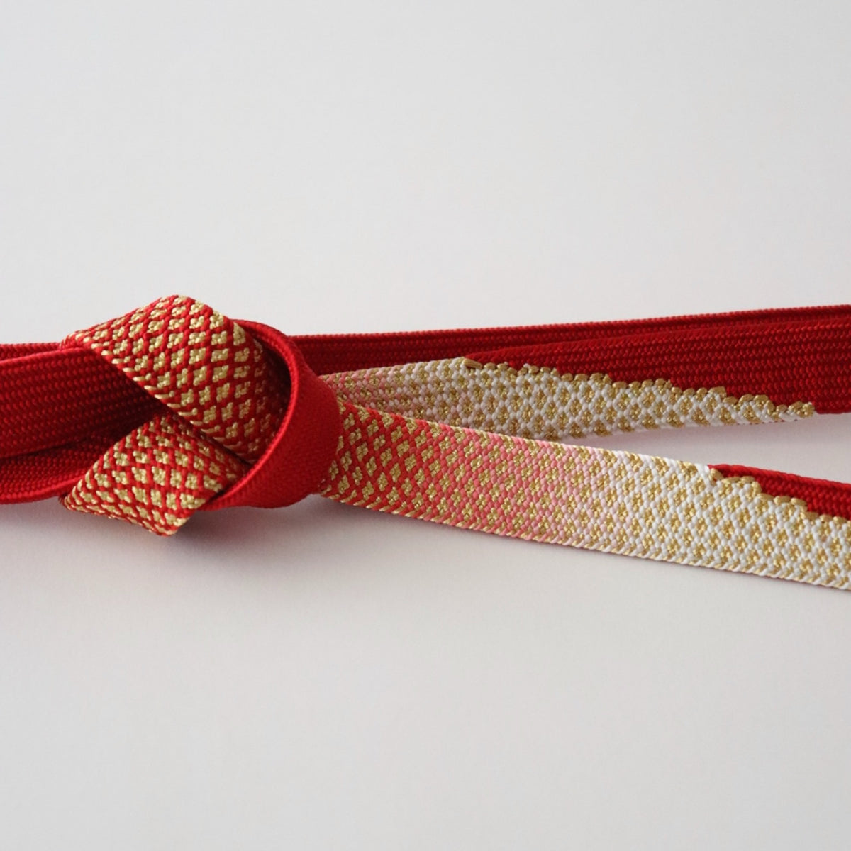帯締め「高麗網目暈し - red」和小物さくら