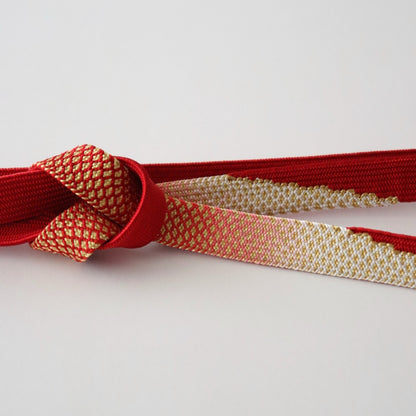 帯締め「高麗網目暈し - red」和小物さくら