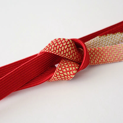 帯締め「高麗網目暈し - red」和小物さくら