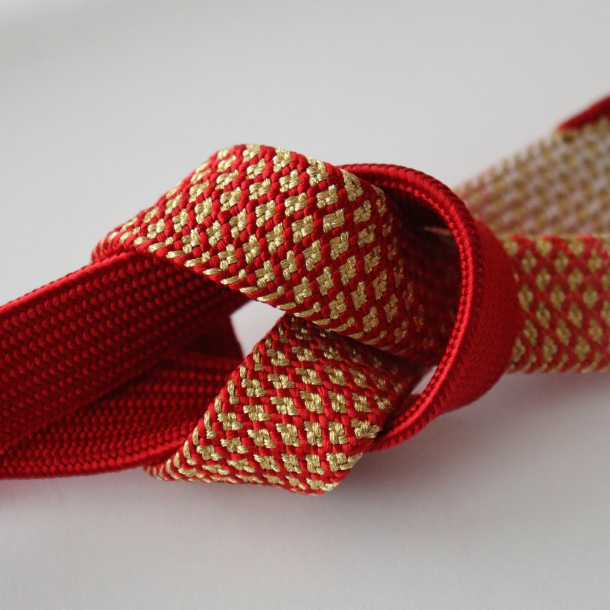 帯締め「高麗網目暈し - red」和小物さくら