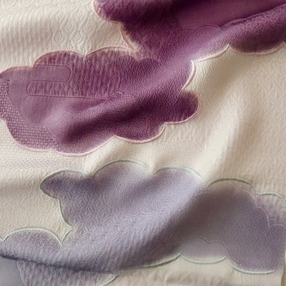 帯揚げ「雲三色暈し雲取横振刺繍 - pup/lt.p/bl」和小物さくら