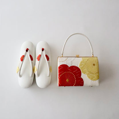 刺繍 | 草履バッグセット | 振袖 | 礼装 | 紅白黄 | 和小物さくら