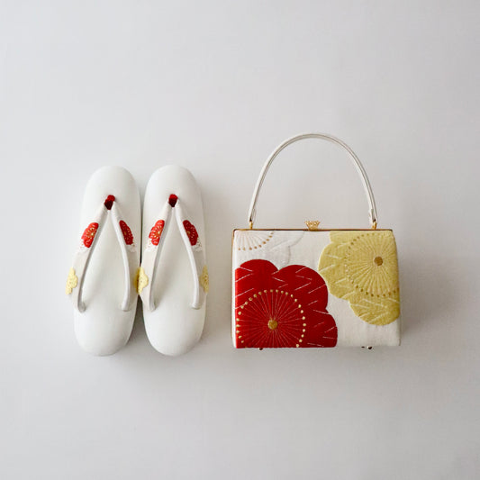 刺繍 | 草履バッグセット | 振袖 | 礼装 | 紅白黄 | 和小物さくら