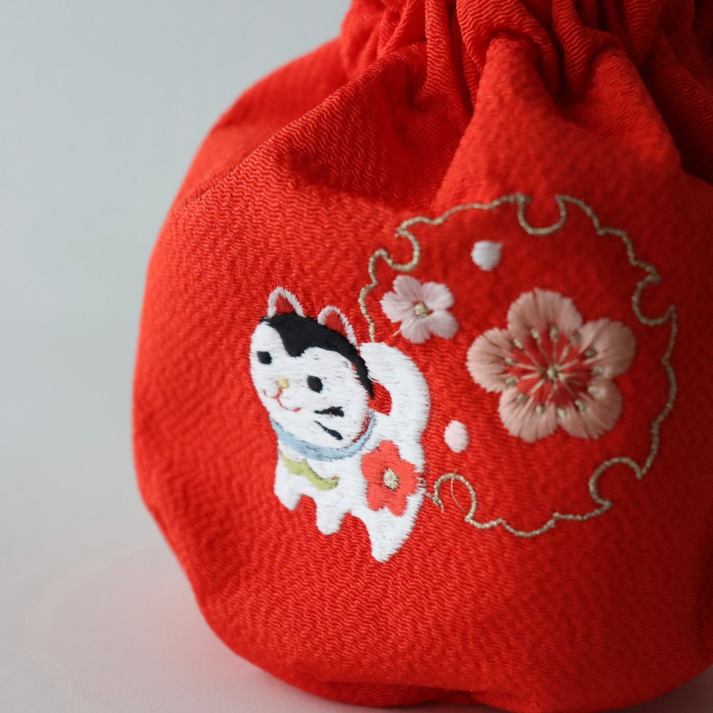 巾着 | 七五三 | 三歳 | 正絹 | 犬張子 | 刺繍 | 大原商店