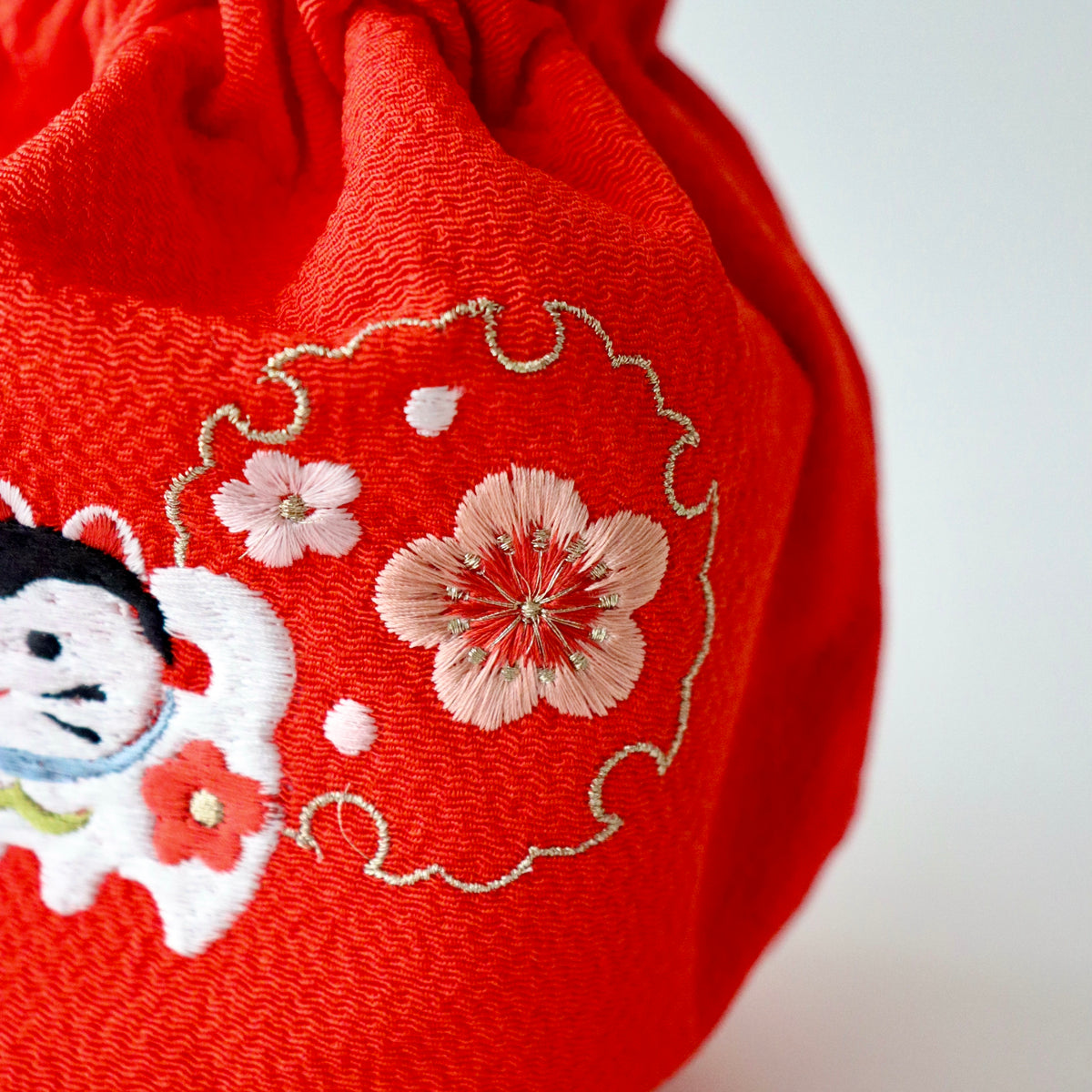 巾着 | 七五三 | 三歳 | 正絹 | 犬張子 | 刺繍 | 大原商店