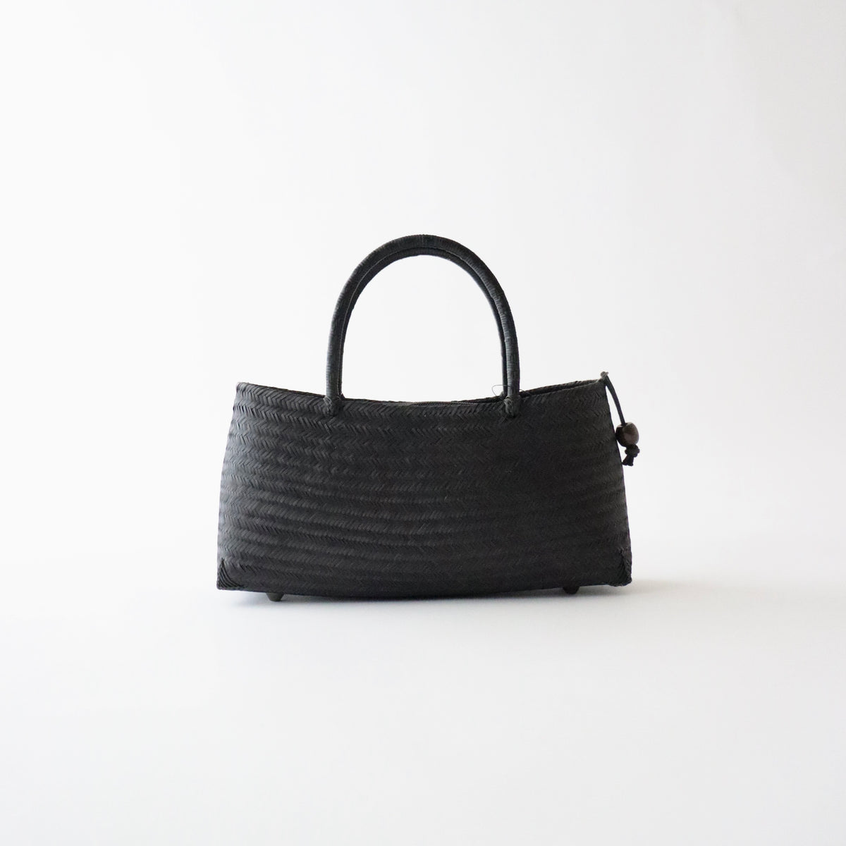 竹バッグ「竹編横長 - blk」和小物さくら