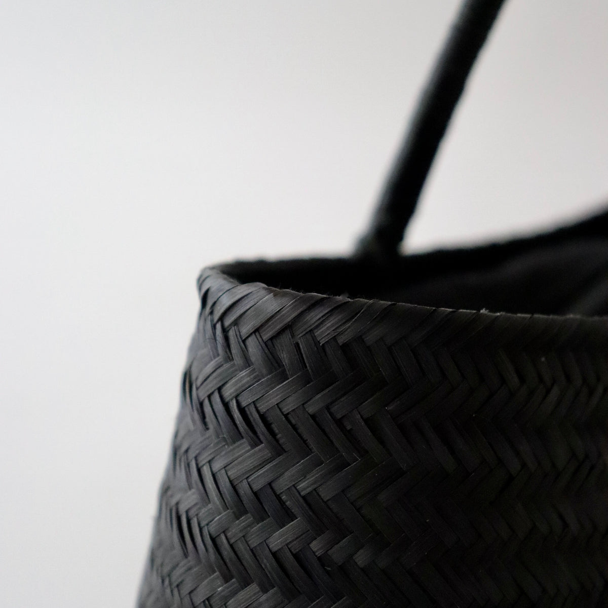 竹バッグ「竹編横長 - blk」和小物さくら