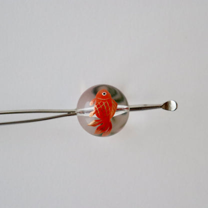 かんざし「二本軸 - 金魚」大原商店