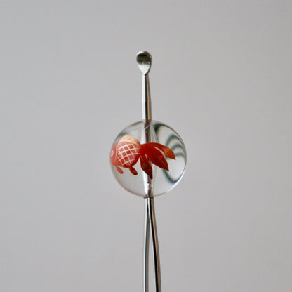 かんざし「二本軸 - 金魚」大原商店
