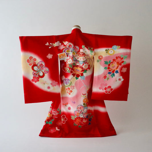 女児初着「鞠と牡丹」