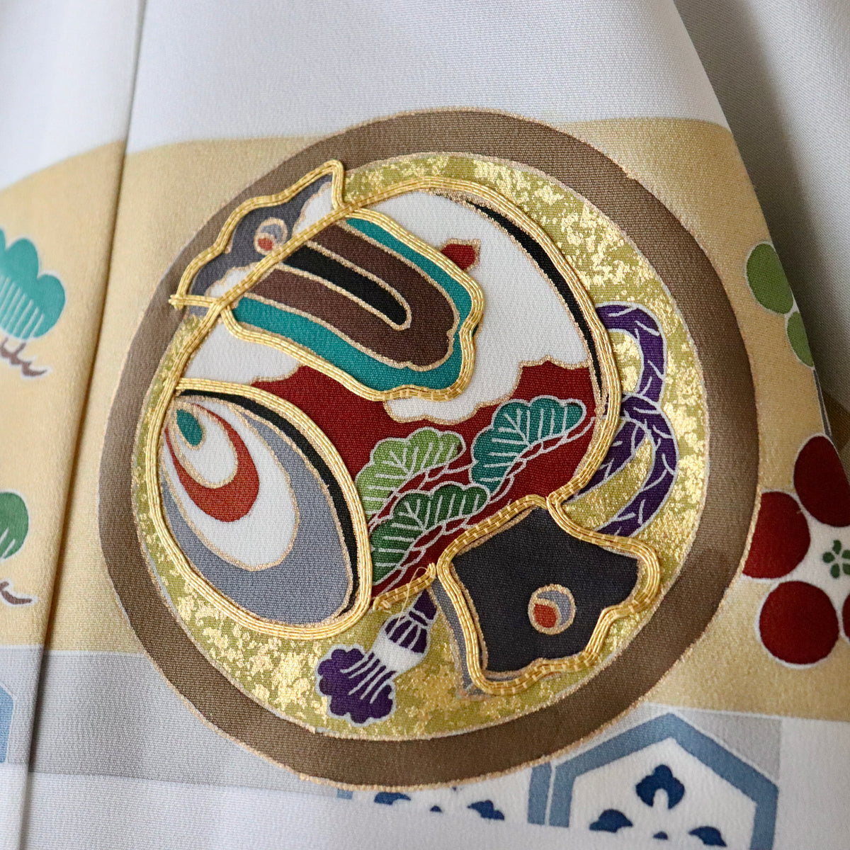 五歳 御祝着セット「丸文に松竹梅」
