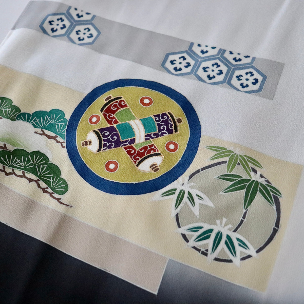 五歳 御祝着セット「丸文に松竹梅」