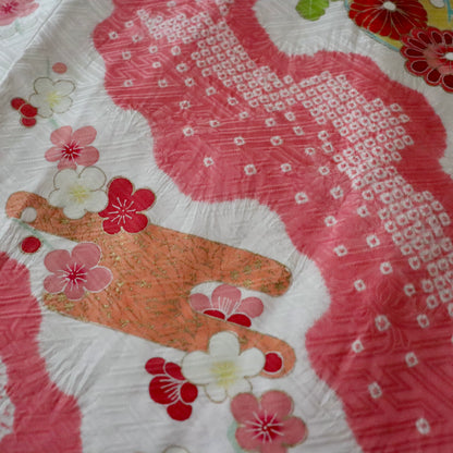 女児初着「鞠に花丸文」