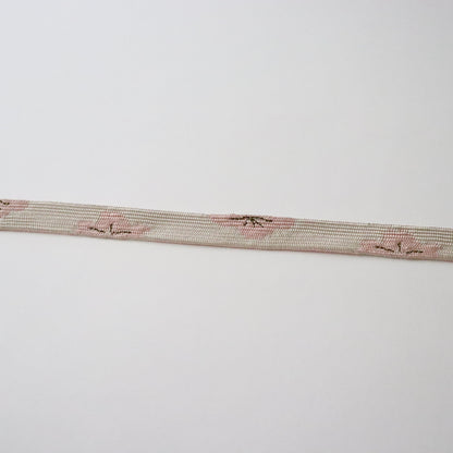 帯締め「手組み桜- wht.lt p」　和小物さくら