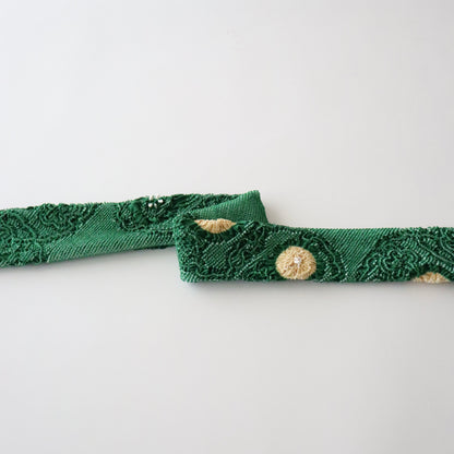 絞染め帯揚げ「雪輪花 - grn」和小物さくら