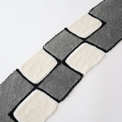 絞染め帯揚げ「市松 - blk/wht」和小物さくら