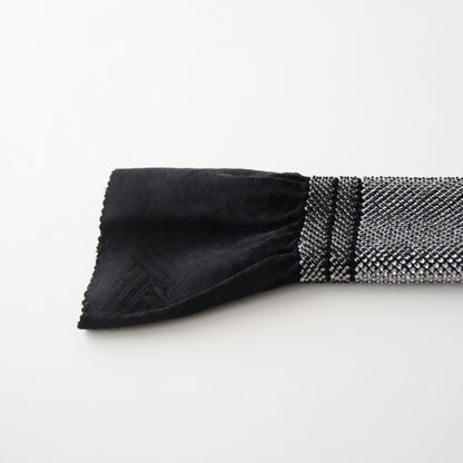 絞染め帯揚げ「市松 - blk/wht」和小物さくら