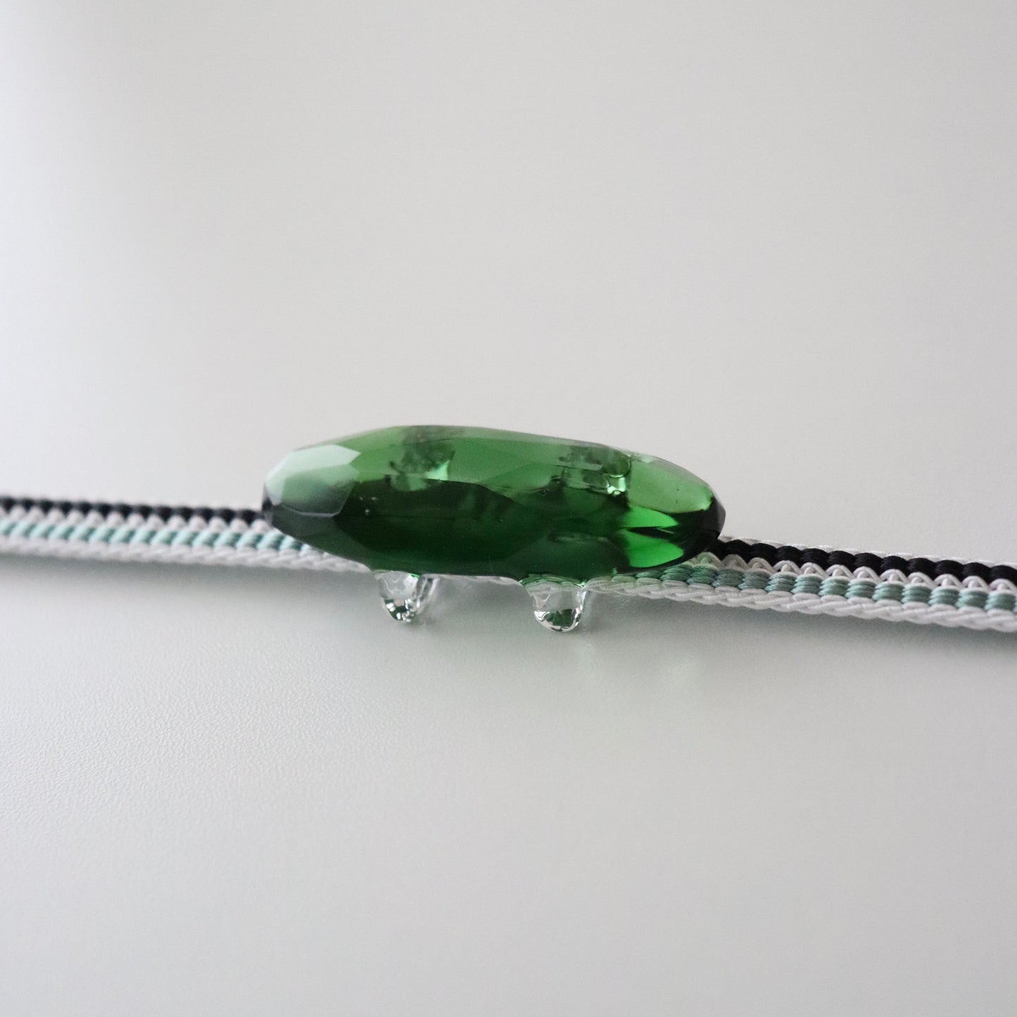 帯留「カットガラス - grn」和小物さくら